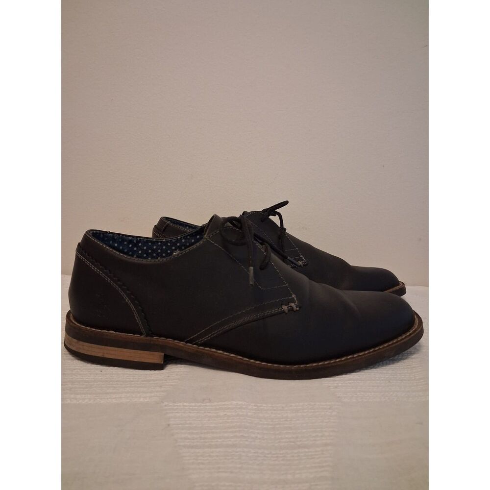 Original Penguin Black Leather Oxfords Men's 10